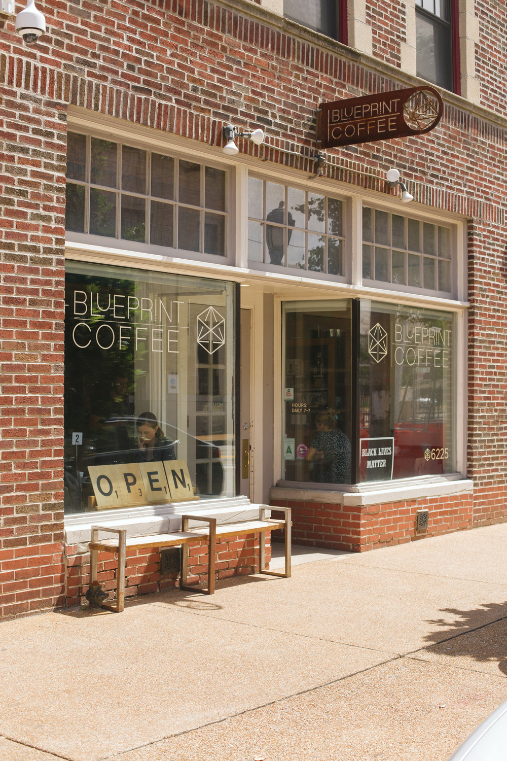 Photo of the front of Blueprint Coffee in the Delmar Loop